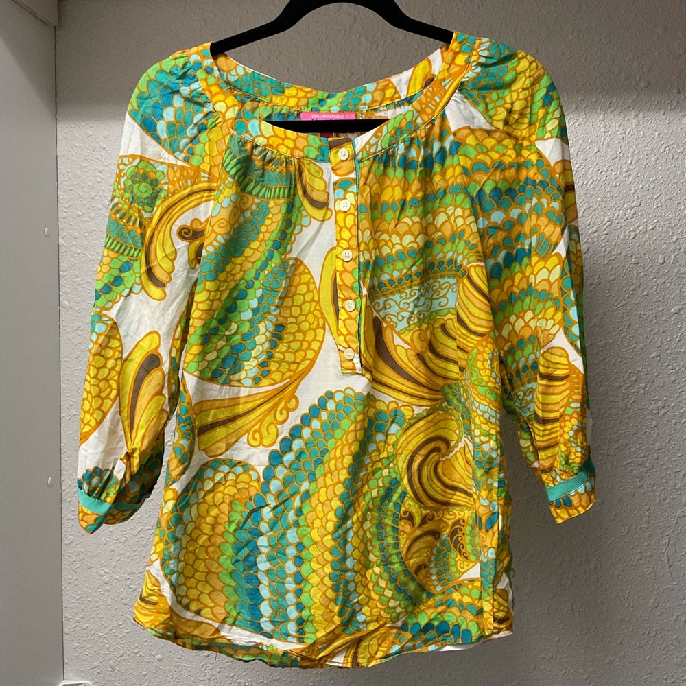 Trina Turk / Banana Republic Silk/Cotton Blouse